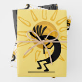 Southwest Kokopelli Golden Sun Inpakpapier Vel (In situ)