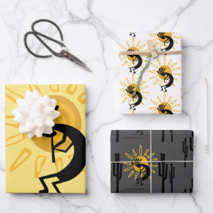 Southwest Kokopelli Golden Sun Inpakpapier Vel
