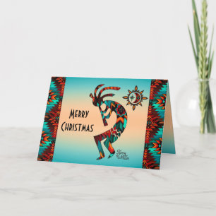 Southwest Kokopelli Holiday Card Feestdagen Kaart