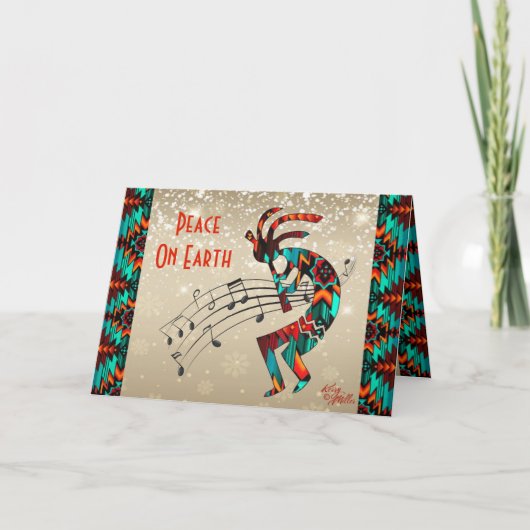 Southwest Kokopelli Holiday Card Feestdagen Kaart (Voorkant)