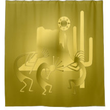 Southwest Kokopelli in Gold