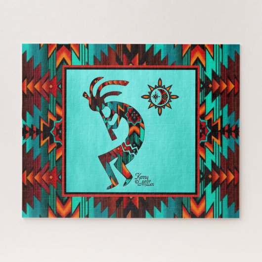Southwest Kokopelli Jigzaag Puzzle Legpuzzel (Horizontaal)