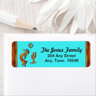 Southwest Kokopelli Label