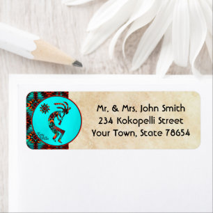 Southwest Kokopelli Label