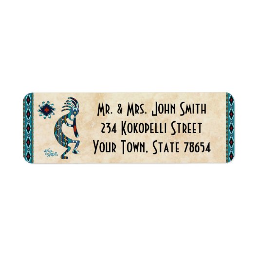Southwest Kokopelli Label (Voorkant)