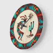 Southwest Kokopelli Large Clock Grote Klok (Hoek)