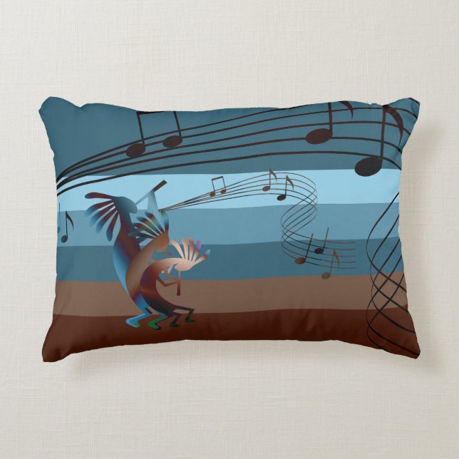 Southwest Kokopelli Music Accent Pillow Decoratief Kussen (Voorkant)