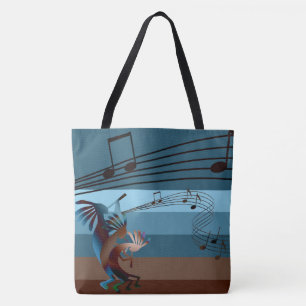 Southwest Kokopelli Music All-Over-Print Lg Tas