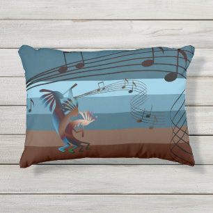 Southwest Kokopelli Music Outdoor Accent Pillow Buitenkussen