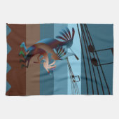 Southwest Kokopelli Music Theedoek (Horizontaal)