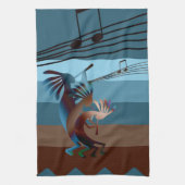 Southwest Kokopelli Music Theedoek (Verticaal)