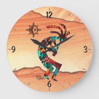 Southwest Kokopelli Round Wall klok