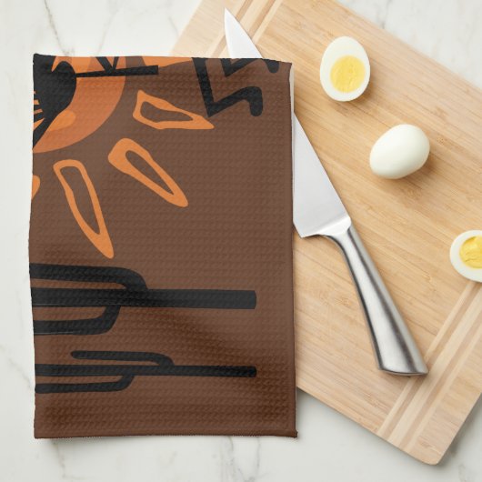 Southwest Kokopelli Sun Desert Rustic K Towel Theedoek (Quarter Fold)