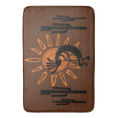Southwest Kokopelli Sun Rustic Bath Mat (Voorkant Verticaal)