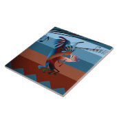 Southwest Kokopelli Sunset Music Large Tile Tegeltje (Zijkant)