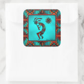 Southwest Kokopelli Vierkante Sticker (Tas)