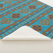 Southwest Mountain Peaks Geometrische print Groot Sherpa Deken (3/4)