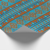 Southwest Mountain Peaks Turquoise Geometric Cadeaupapier (Hoek)