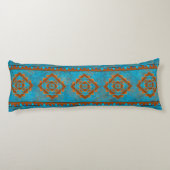 Southwest Mountain Peaks Turquoise Geometric Lichaamskussen (Achterkant)