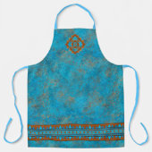 Southwest Mountain Peaks Turquoise Geometric Schort (Voorkant)