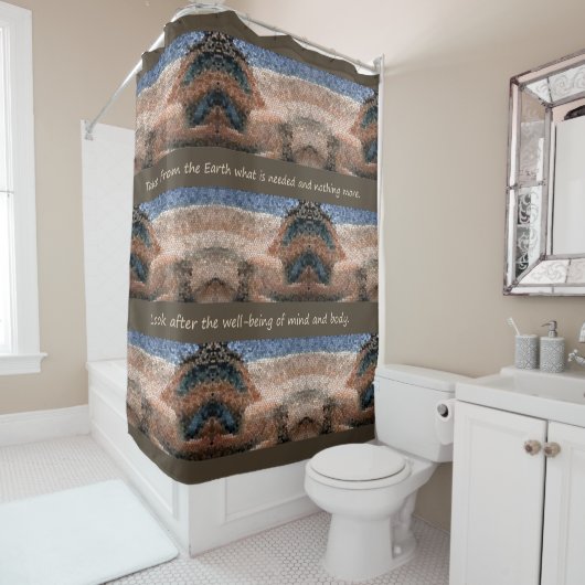 Southwest Native American Shower Curtain Douchegordijn (In situ)