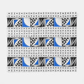 Southwest Native Sunrise in Blue Fleece Deken (Voorkant (Horizontaal))