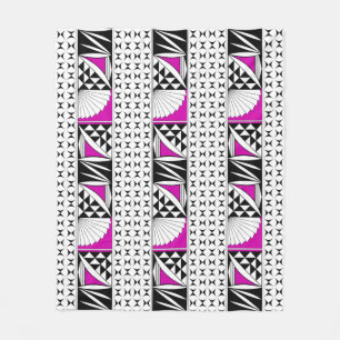 Southwest Native Sunrise in Pink Fleece Deken