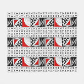 Southwest Native Sunrise in Red Fleece Deken (Voorkant (Horizontaal))