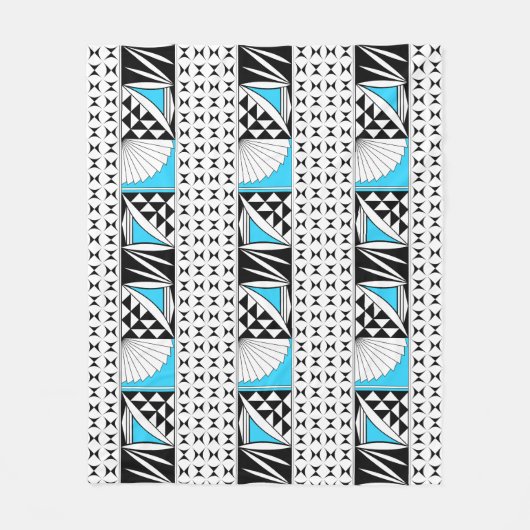 Southwest Native Sunrise in Turquoise Fleece Deken (Voorkant)