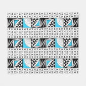 Southwest Native Sunrise in Turquoise Fleece Deken (Voorkant (Horizontaal))