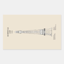 Southwest Pass Vuurtoren - Louisiana - SBD Rechthoekige Sticker