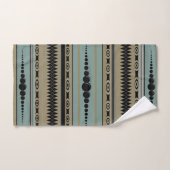 Southwest Pattern Taupe, Blauwgroen, grijs, zwart Bad Handdoek (Handdoek)