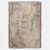 Southwest Petroglyhs Custom Tribe/Name Deken (Voorkant Verticaal)