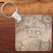 Southwest Petroglyhs Custom Tribe/Name Sleutelhanger (Voorkant)