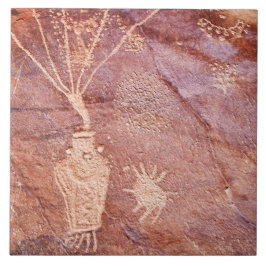 Southwest Petroglyph Ceramic Tile Tegeltje
