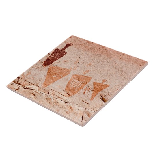 Southwest Petroglyph Ceramic Tile Tegeltje (Zijkant)