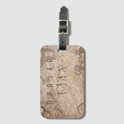 Southwest Petroglyph | Customizable Native Bagagelabel (Voorkant (verticaal))
