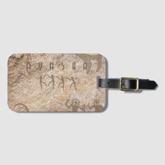 Southwest Petroglyph | Customizable Native Bagagelabel (Voorkant (horizontaal))
