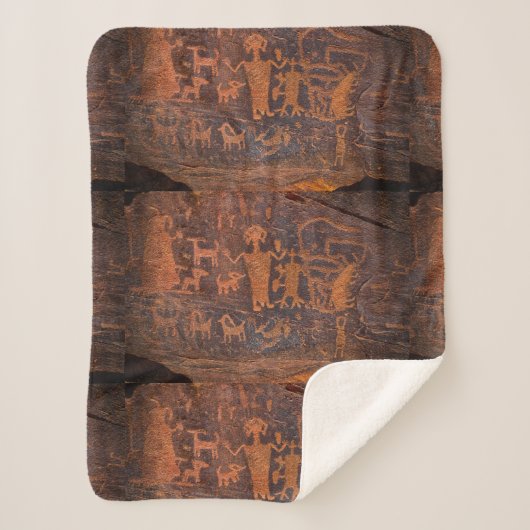 Southwest Petroglyph Sherpa Deken (Voorkant)