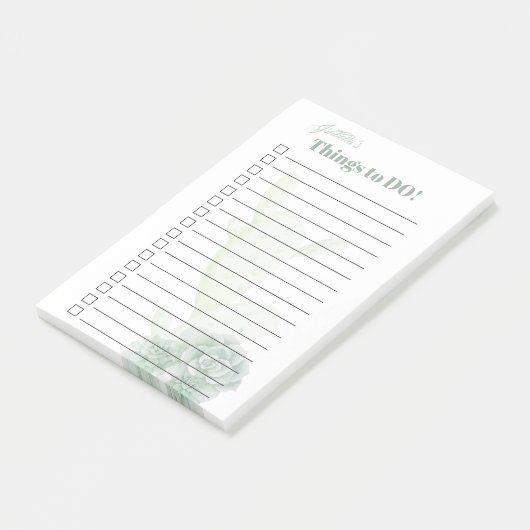 Southwest Prickly Pear Desert Cactus Activiteiten  Post-it® Notes (Schuin)