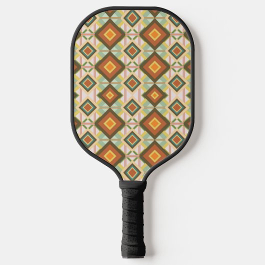Southwest Retro Pop Art Diamonds gevild Pickleball Paddle (Voorkant)
