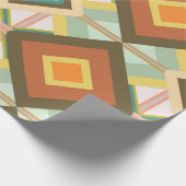 Southwest Retro Pop Art Diamonds Patroon Cadeaupapier (Hoek)