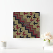 Southwest Retro Vierkante Klok (Huis)