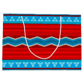 Southwest River Canyon Geometric Red Turquoise Groot Cadeauzakje (Achterkant)