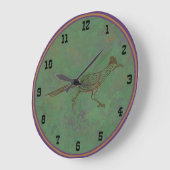 Southwest Roadrunner Sagebrush Green Large Clock Grote Klok (Hoek)