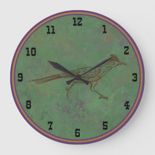Southwest Roadrunner Sagebrush Green Large Clock Grote Klok