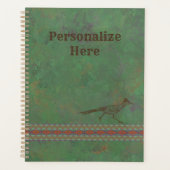 Southwest Roadrunner Sagebrush Green Planner (Voorkant)