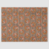 Southwest Rustic Chile Pepper Wreaths Wood Pattern Tissuepapier (Voorkant)