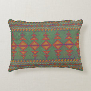 Southwest Sagebrush Green Geometric Design Accent Kussen