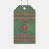 Southwest Sagebrush Green Geometric Design Cadeaulabel (Voorkant)